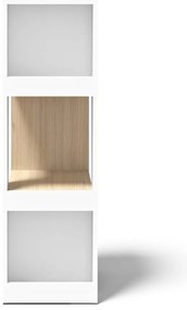 Bibliotecă albă/cu aspect de lemn de stejar 40x114 cm Ella - TemaHome