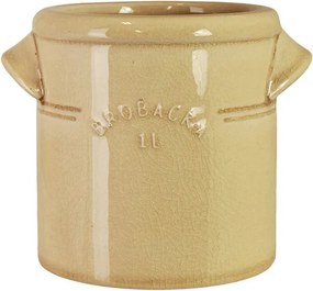Ghiveci din ceramică glazurată manual 1L galben, „Brobacka"