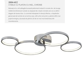 Lustra LED aplicata design modern Solexa 30W 2004-4CC SRT