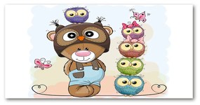 Tablou pe acril Ursul și owl