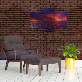Tablou cu mare și păsări (90x60 cm)