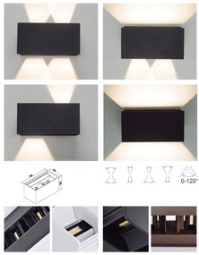 Aplica LED de perete iluminat exterior ambiental IP54 DAVOS DOUBLE