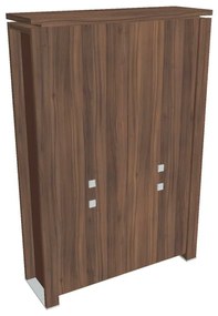 Dulap înalt Verno+ S 140 x 46 x 210 cm, divizat, nuc / maro