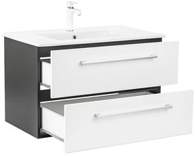 Dulap inferior Vario Clam 80 cu lavoar antracit-alb
