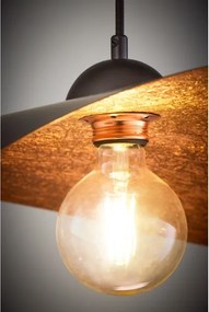 Lustră pe cablu LEAF 1xE27/15W/230V negru/cupru