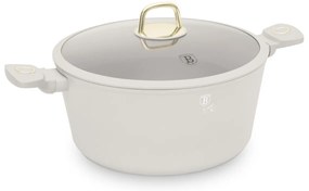 Oală cu capac 30 cm, 8L – Berlinger Haus Sahara Collection BH 8073, crem, cu strat antiaderent titan, ideală pentru familii mari