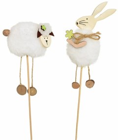 Set de iepuraș de pluș și oaie, 2 buc, h. 34 cm