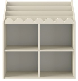 Biblioteca pentru copii BOOK NOOK LATTE 71x76 cm, crem