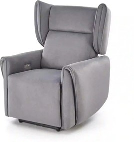 Fotoliu recliner GELATO, gri, stofa clasica, 83x91/161x95/109 cm