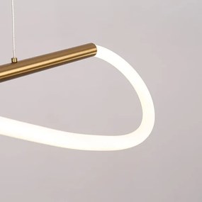 Lustră LED suspendată pe cablu MELECA LED/24W/230V 3000/4000/6000K 100 cm auriu