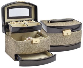 Casetă maro pentru bijuterii JK Box SP-8073/A21