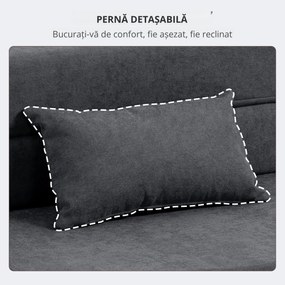 HOMCOM Fotoliu Pat Single Pliabil Modern, Fotoliu de Podea Compact Convertibil în Șezlong și Saltea, Pat pentru Living, Cameră de zi și Birou, 80x80x64 cm, Gri Închis | Aosom Romania