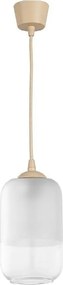 Brilagi - Lustră LED pe cablu RETRO GLASS 1xE27/60W/230V, Ø 14 cm, bej/alb