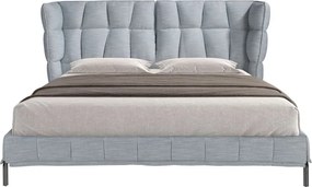 Pat dublu tapitat design LUX Gri-albastrui deschis, 180x200cm