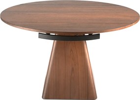 Masa extensibila eleganta design LUX Walnut Veneered 80-140x140cm