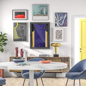 HOMCOM Cadru tip cutie T-frame pentru tricou cu ușă acrilică și fețește interioară din fetru 60 x 6,5 x 80 cm negru | Aosom Romania