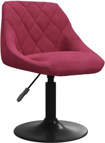 vidaXL Scaun de bar, roșu vin, catifea