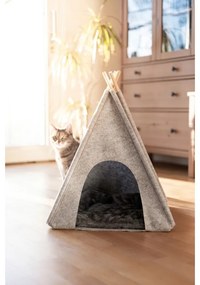 Cort tip teepee pentru animale de companie Wenko, gri deschis