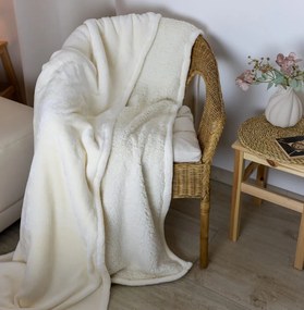 Pătură din microflanel cu imitație de mielușel