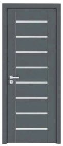 Usa Interior din MDF Novo Doors ND11 LUX PREMIUM, Cadru din Lemn Masiv, KIT COMPLET, Toc Reglabil de 10 CM INCLUS, Plinta pe Ambele Parti (Culoare: