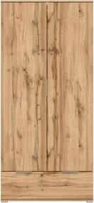 Dulap ZELE, stejar wotan, PAL, cu 2 usi, 91x57x195 cm