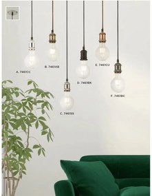 Pendul design modern minimalist SUSPENSION negru 7461BK SRT