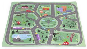 Covor de joacă din spumă EVA pentru copii City 90,5x90,5 cm 21 bucăți