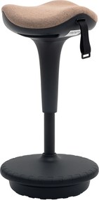 HOMCOM Scaun de echilibru, șezut mobil, rotativ, reglabil în înălțime, ergonomic, 34 x 34 x 68,5-83,5 cm, Maro | Aosom Romania