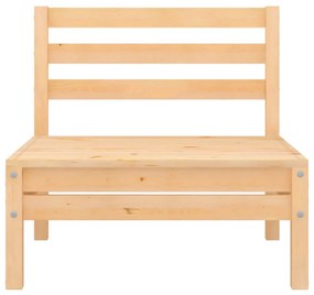 Set mobilier de gradina, 3 piese, lemn masiv de pin Maro, 2x colt + mijloc, 1