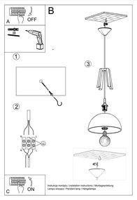 Lustră Nice Lamps Olla, alb