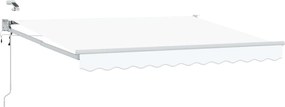 vidaXL Cort electric retractabil Alb 3 x 2,5 m