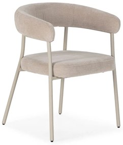 Set de scaune de sufragerie bej cu cotiere 2 buc. tapițat Yuri – MOME