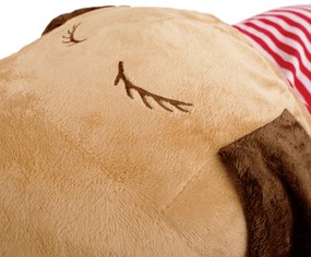 Câine de pluş, dungă maro / roşie, 140 cm, REXO TYP 3