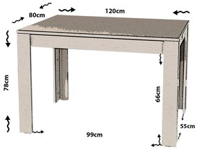Masă de sufragerie Single Walnut