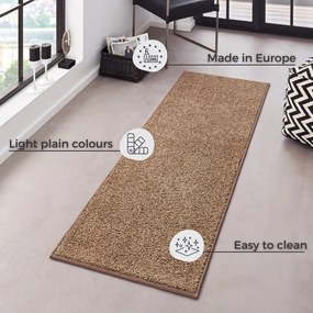 Covor Hanse Home Pure, 80x300 cm, maro