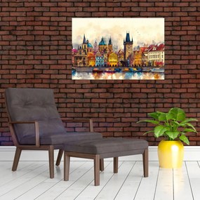 Tablou - Toamna în orașul pictat (90x60 cm)