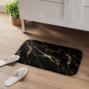 Covoraș de baie negru-auriu 45x75 cm Aquamarbre – douceur d'intérieur