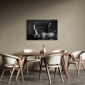 Tablou abstract - bilele verzi (90x60 cm)