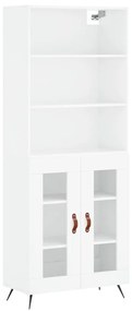 3189287 vidaXL Dulap înalt, alb extralucios, 69,5x34x180 cm, lemn compozit