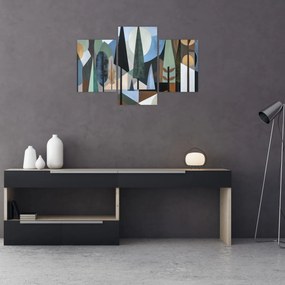 Tablou - Abstracție geometrică naturală II. (90x60 cm)