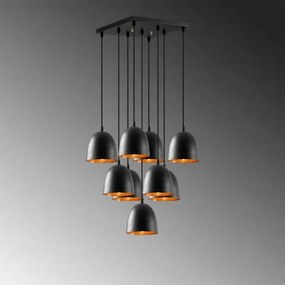 Lustră pe cablu TATTOO 9xE27/40W/230V neagră