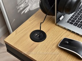Masă PC Osto 120 (stejar negru + negru). 1109815