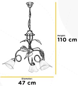 Lustră pe lanț VANDA 3xE14/6W/230V ONLI