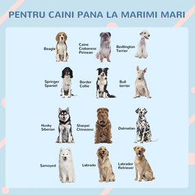 PawHut Cușcă pentru Câini cu Acoperiș Înclinat și Ușă 84.2x98.2x82 cm Gri | Aosom Romania