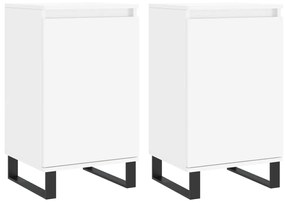 vidaXL Dulapuri, 2 buc., alb, 40x35x70 cm, lemn prelucrat