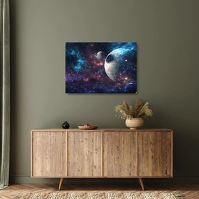 Tablou pe sticlă cu cosmos (70x50 cm)