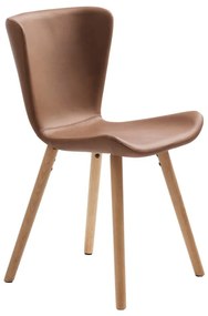 Scaune de dining maro 2 buc. din metal Teslin – Unique Furniture