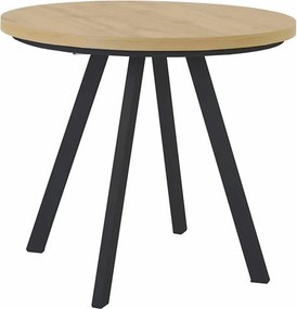 Masa extensibila PARES, stejar artisan/negru, PAL laminat/metal, 90/18