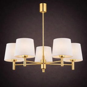 Brilagi - Candelabru cu tijă MONTE 5xE27/60W/230V crem/auriu