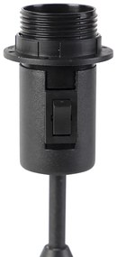 Lampă de masă neagră reglabilă cu abajur gri deschis 35 cm - Parte